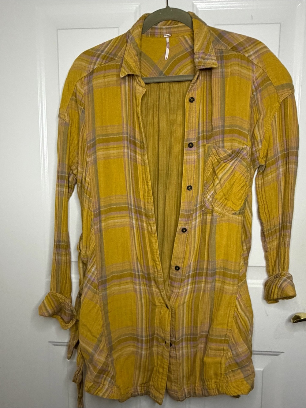 Women’s Free People Plaid Button-Up Shirt